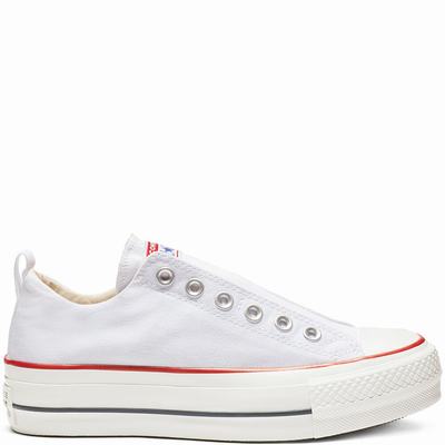 Converse Chuck Taylor All Star Platform - Naisten Tennarit - Valkoinen/Punainen